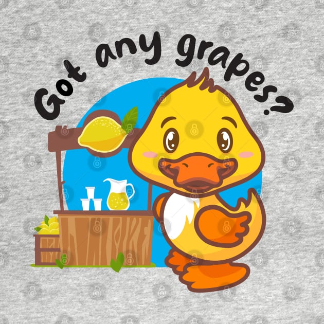 Got any grapes? Annoying duck (on light colors) by Messy Nessie